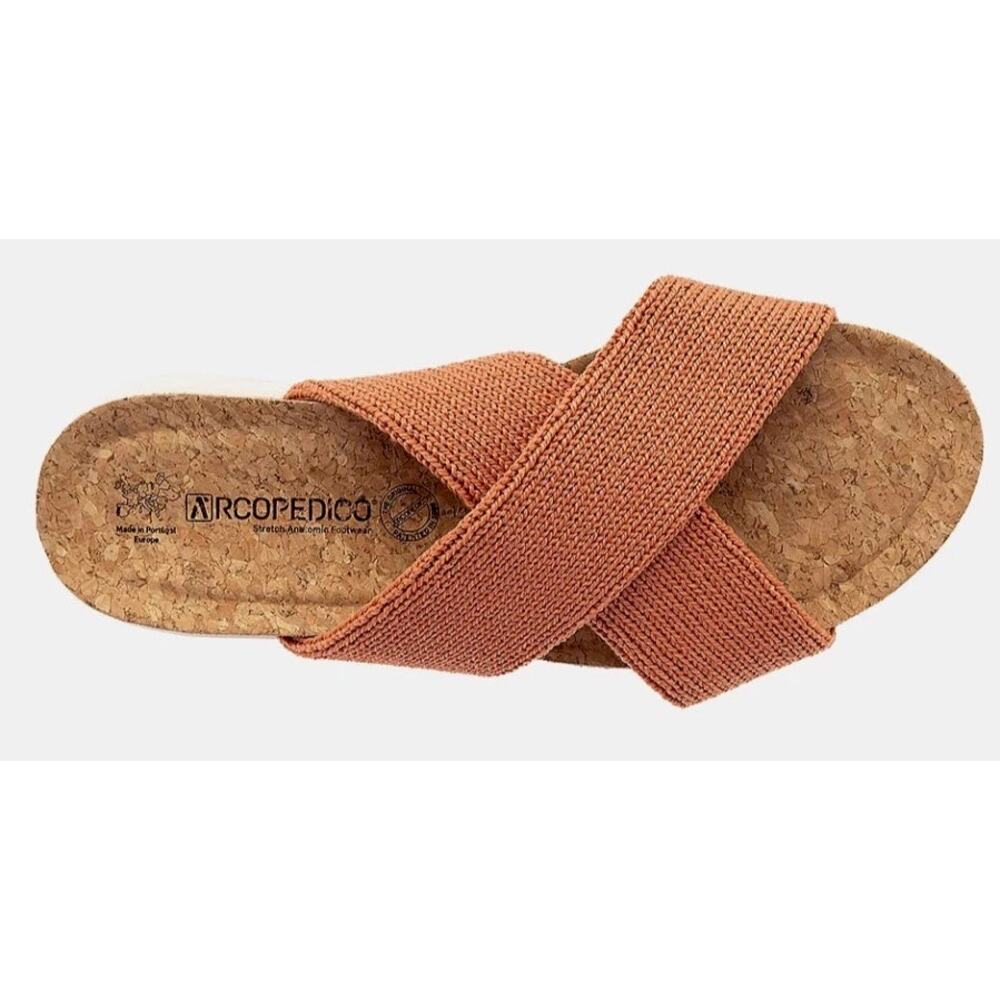 ARCOPEDICO Pantanal Slide Knit Sandal in Brick Sz EU-40 NEW - Picture 4 of 8
